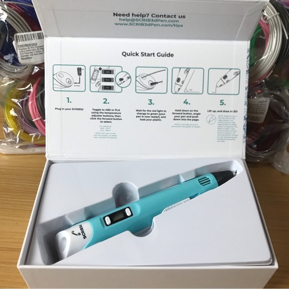 SCRIB3D P1 3D Printing Pen with Display + 61 Colored Filaments Refills -NEW- - Picture 4 of 15